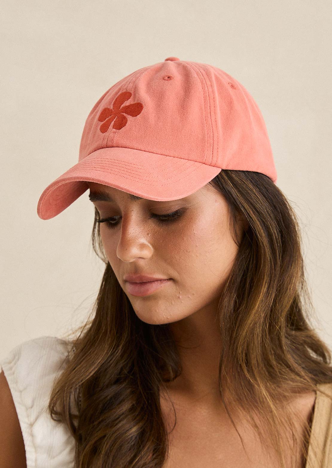 Rhythm Women's Melia Floral Cap Dusty red