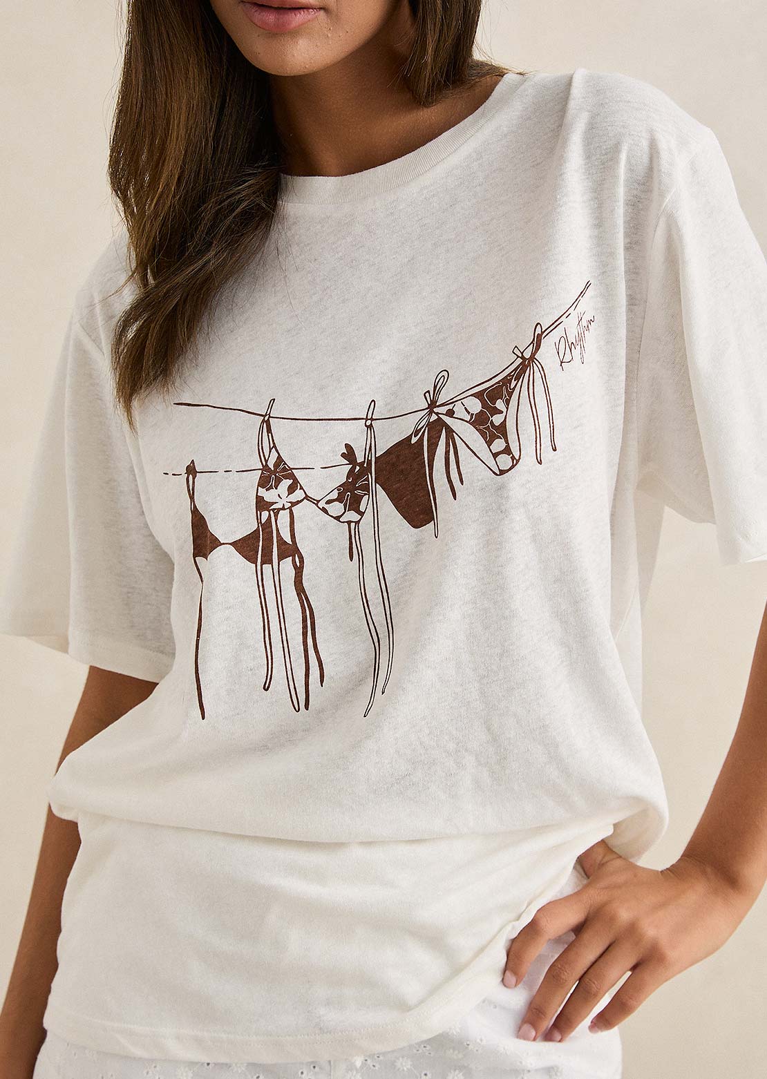 Rhythm Women's Melia Oversized T-Shirt Chocolate