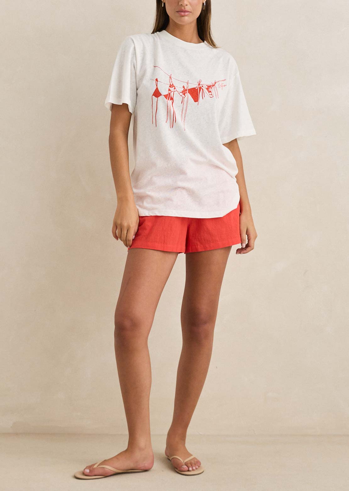 Rhythm Women's Melia Oversized T-Shirt Red