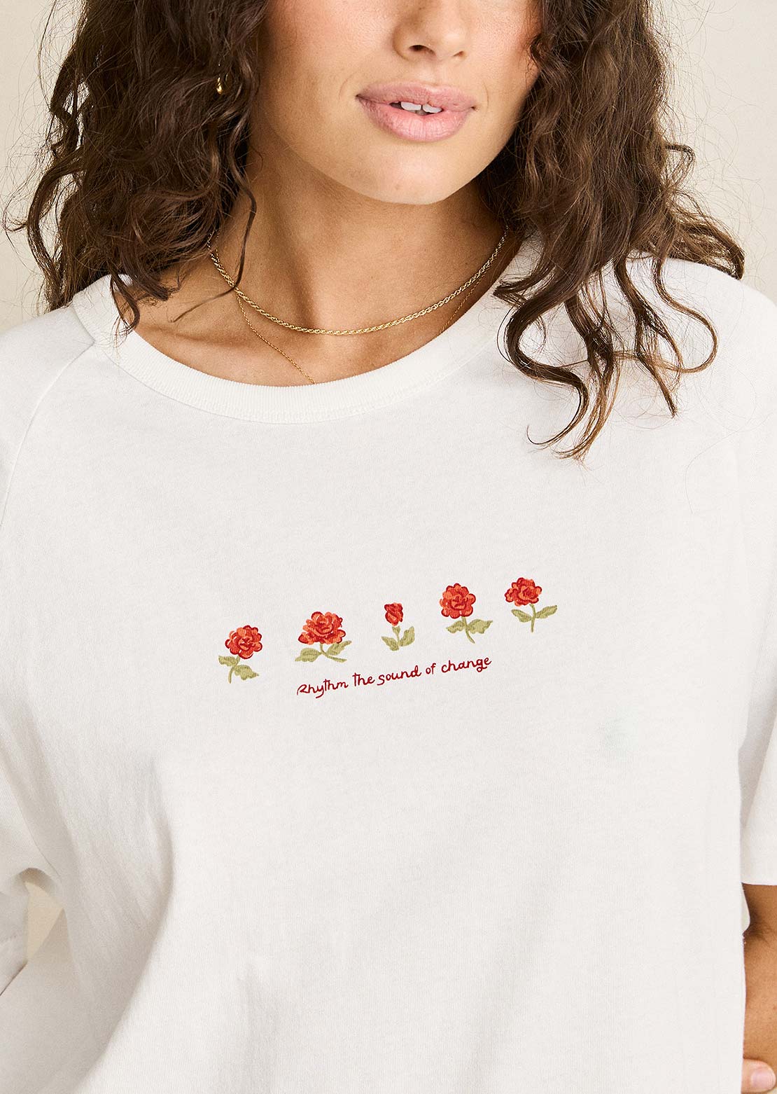 Rhythm Women's Mila Raglan T-Shirt Vintage White