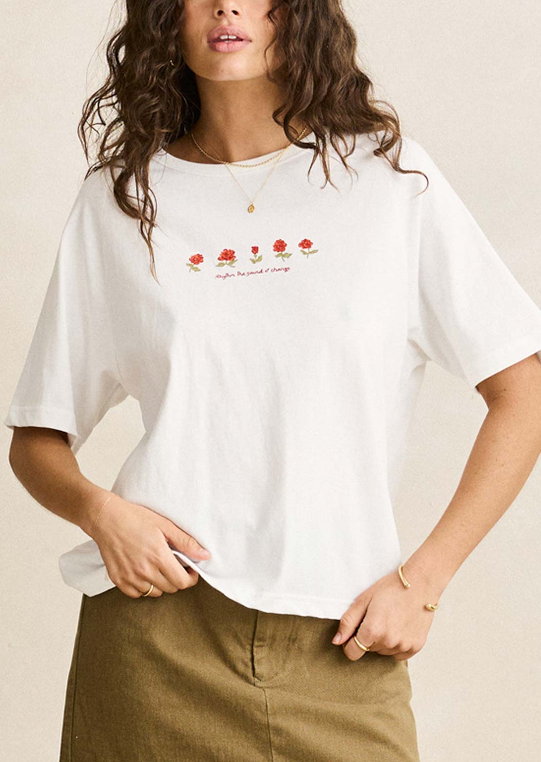 Rhythm Women's Mila Raglan T-Shirt Vintage White