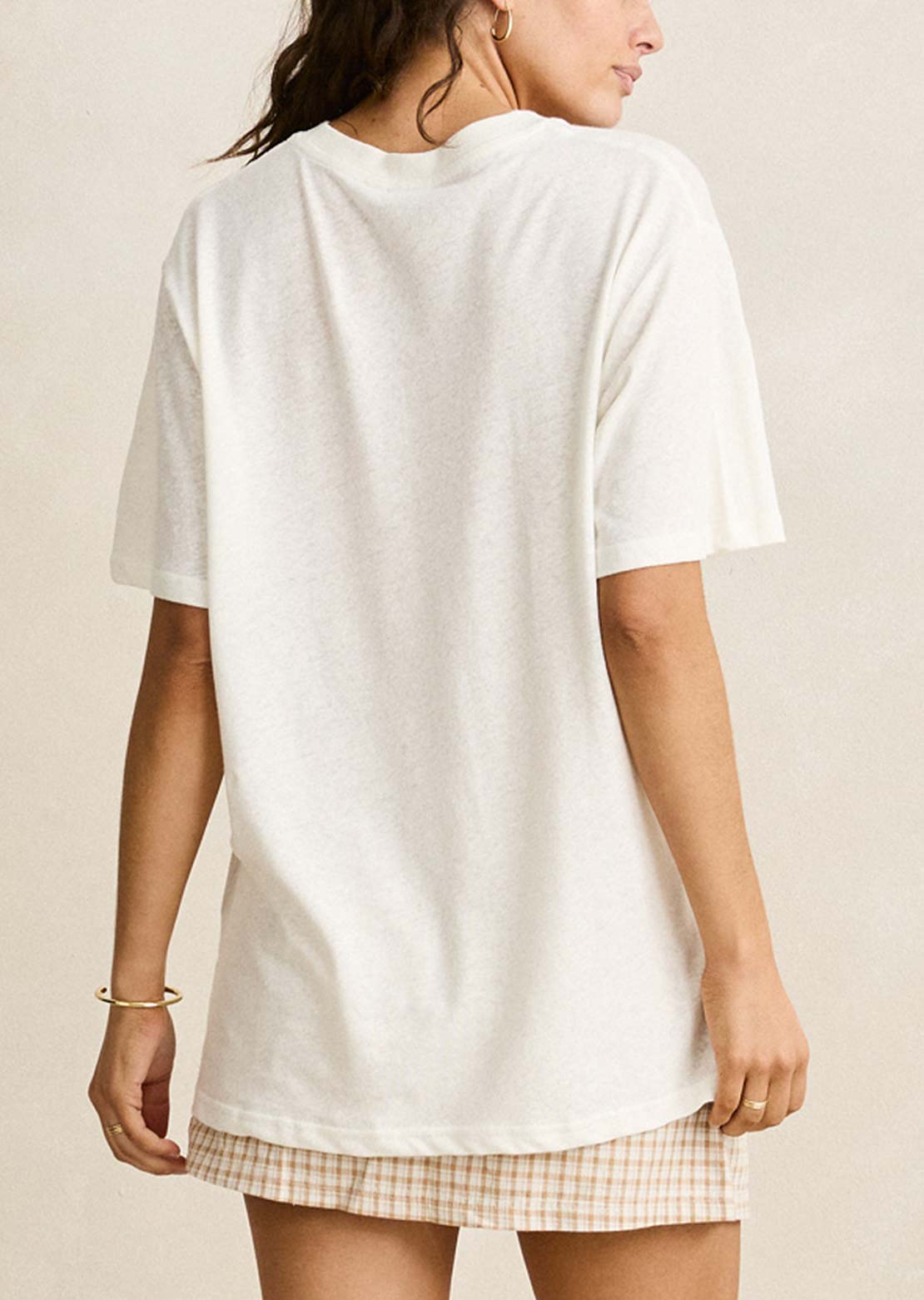 Rhythm Women's Palm and Sun Oversized T-Shirt Vintage White