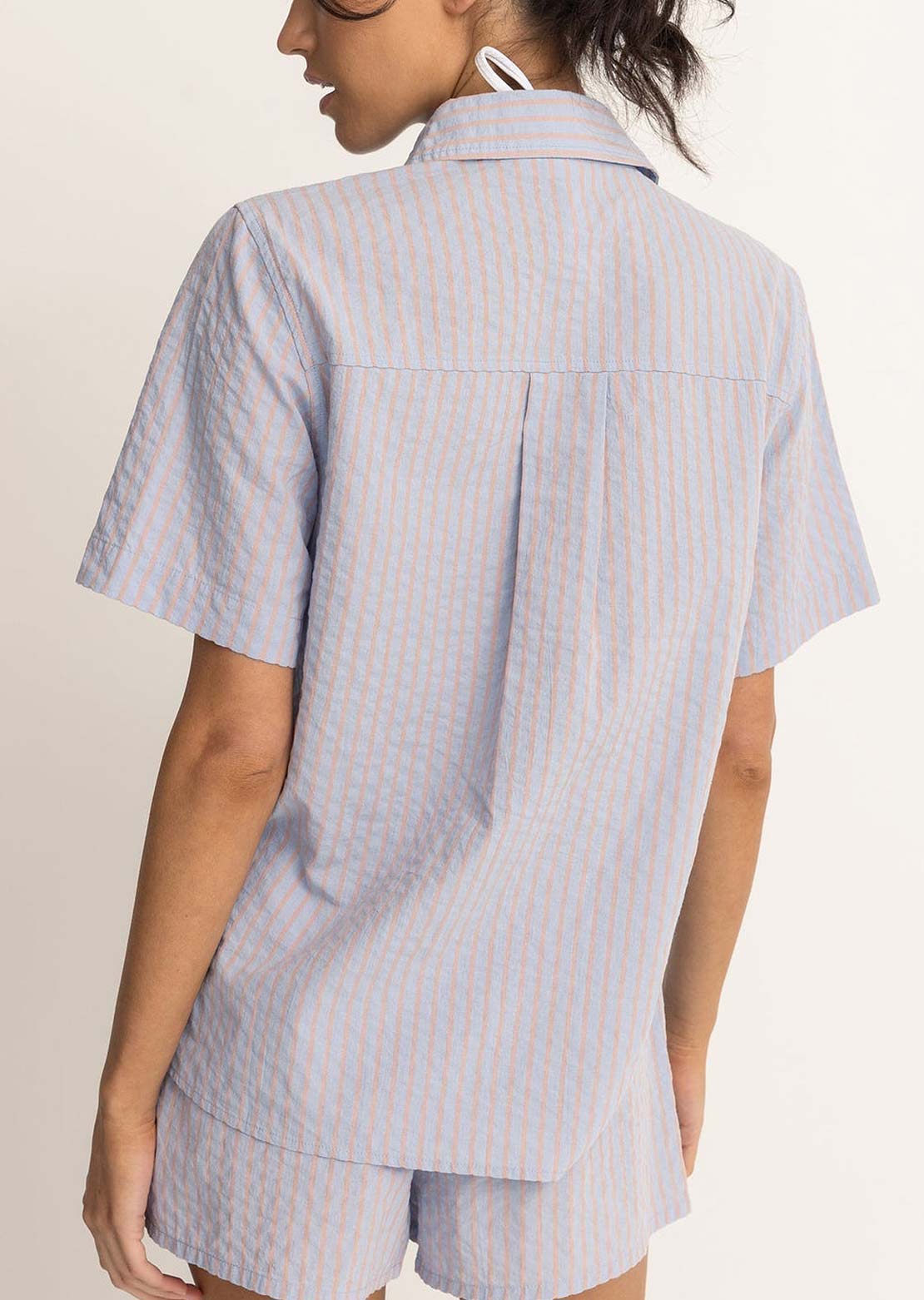 Rhythm Women's Paradiso Button Up Shirt Soft Blue