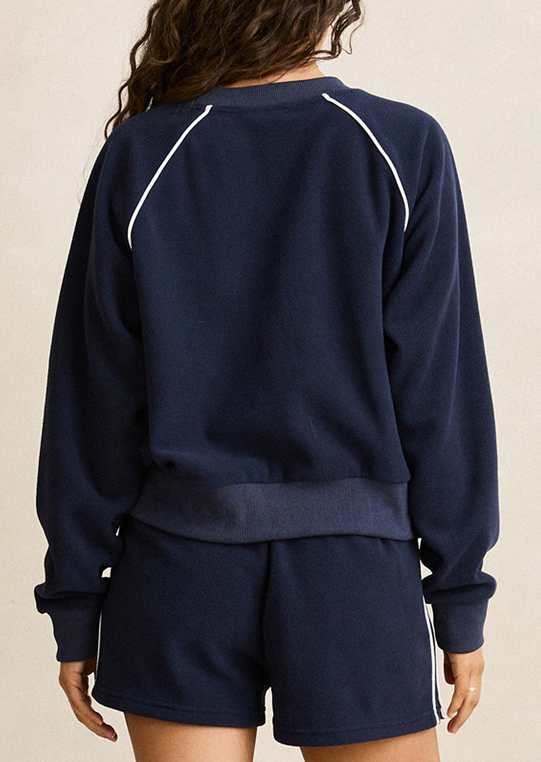 Rhythm Women's Pipe Polar Crewneck Fleece Ocean