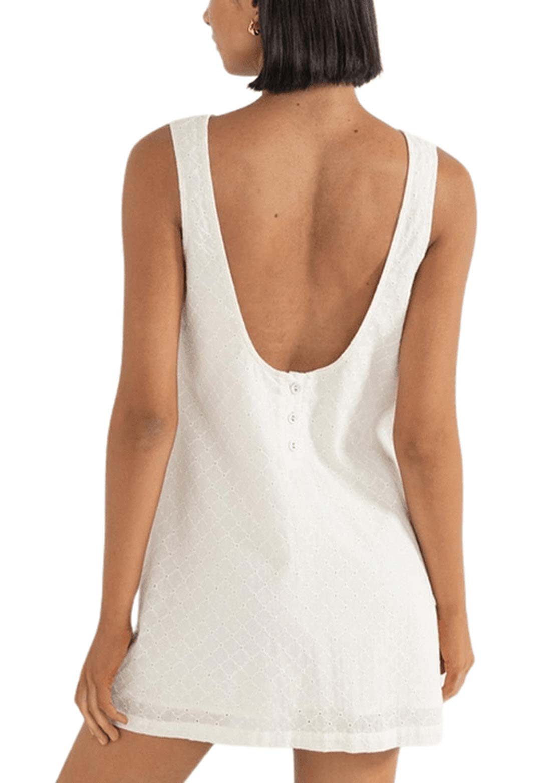 Rhythm Women's Porto Eyelet Mini Dress Natural