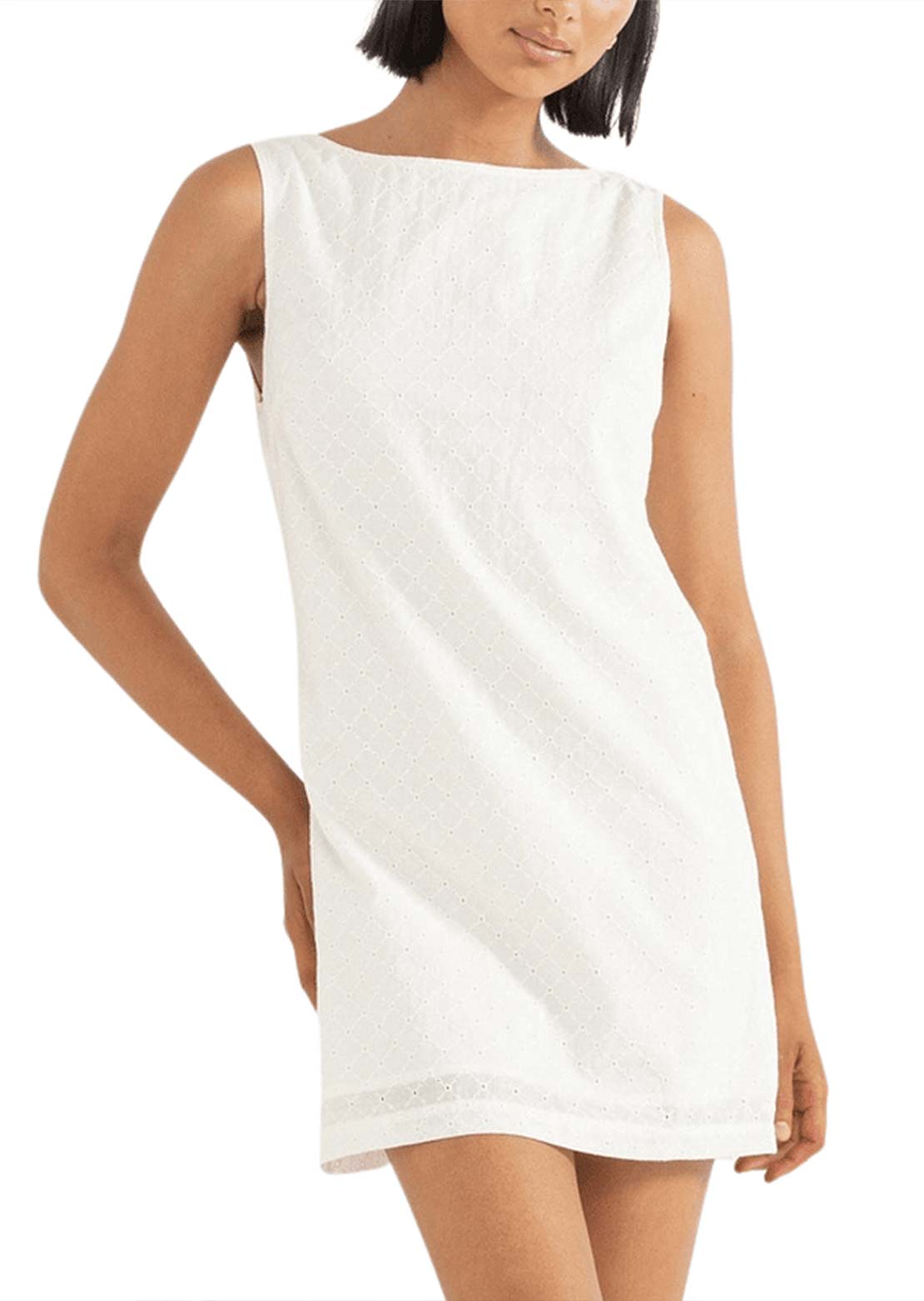 Rhythm Women's Porto Eyelet Mini Dress Natural