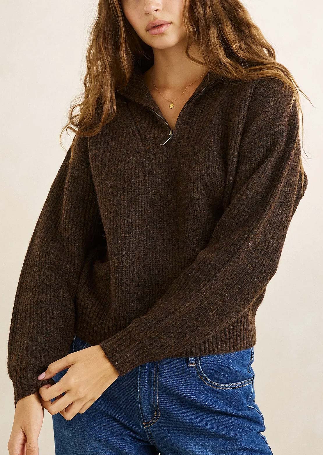 Rhythm Women's Quincy Zip Knit Sweater