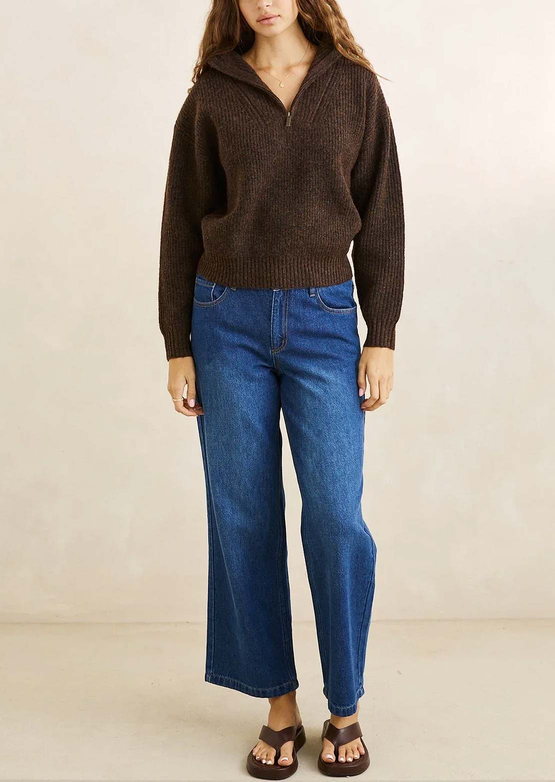 Rhythm Women's Quincy Zip Knit Sweater