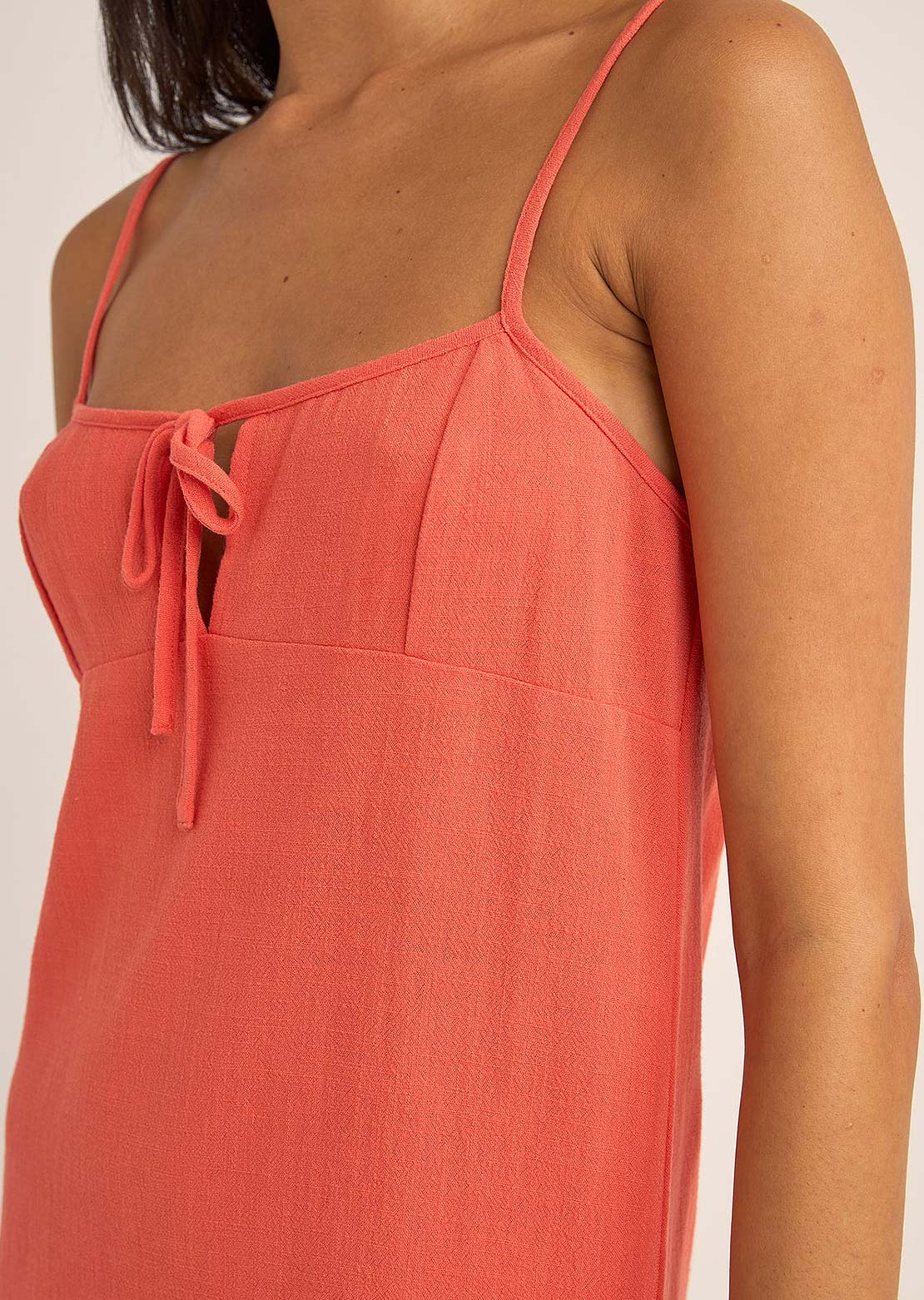 Rhythm Women's Seacoast Keyhole Slip Dress Coral