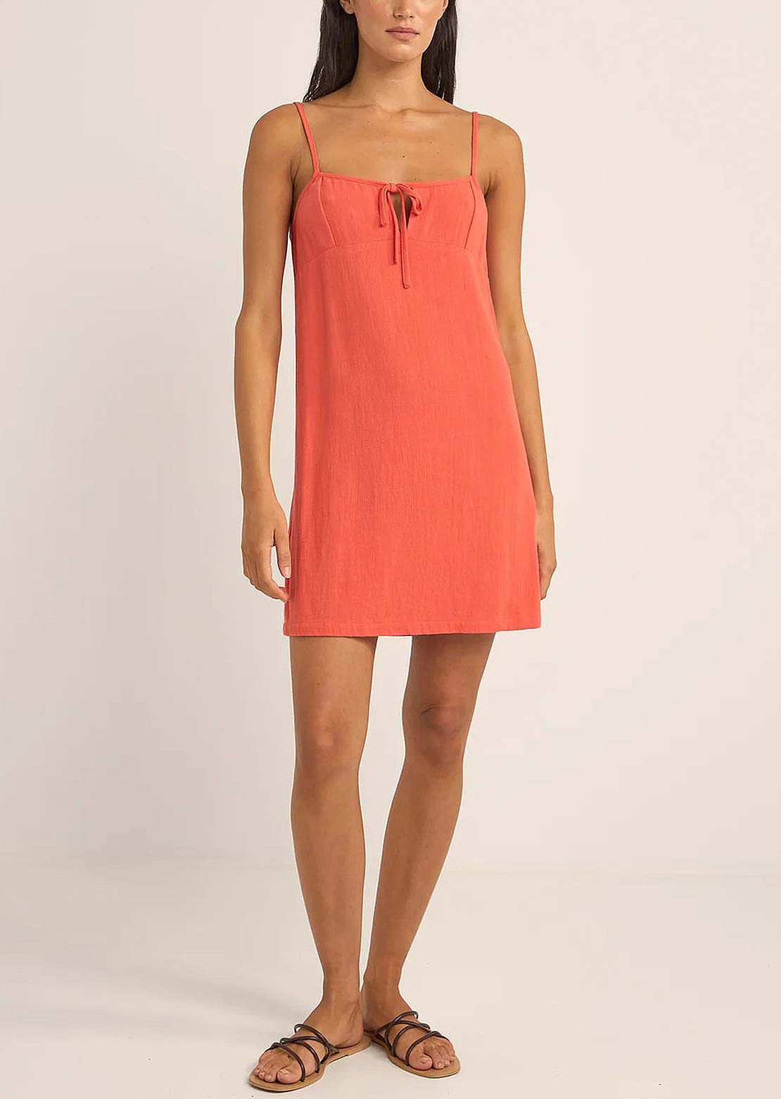 Rhythm Women's Seacoast Keyhole Slip Dress Coral