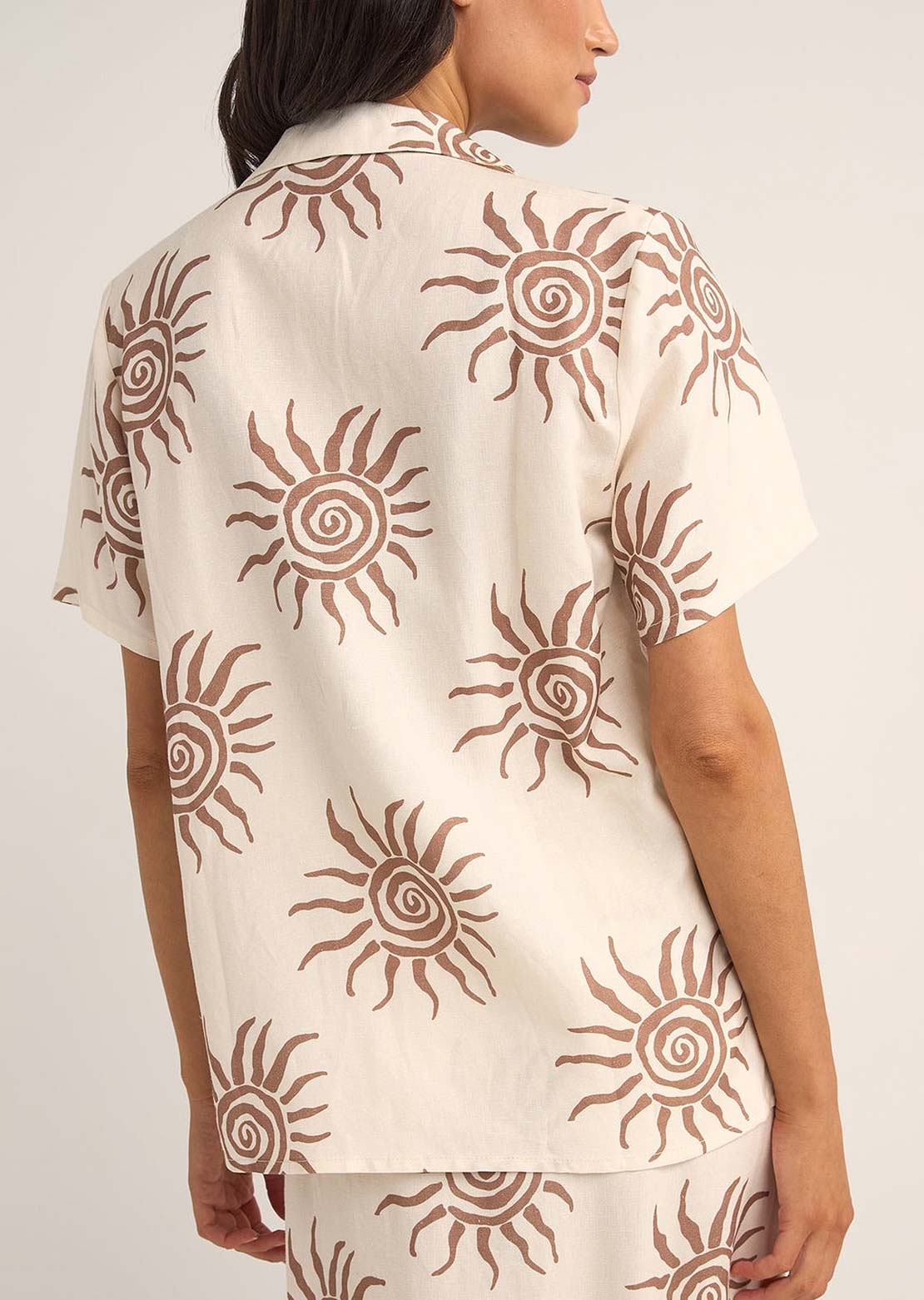 Rhythm Women's Seafarer Button Up Shirt Brown