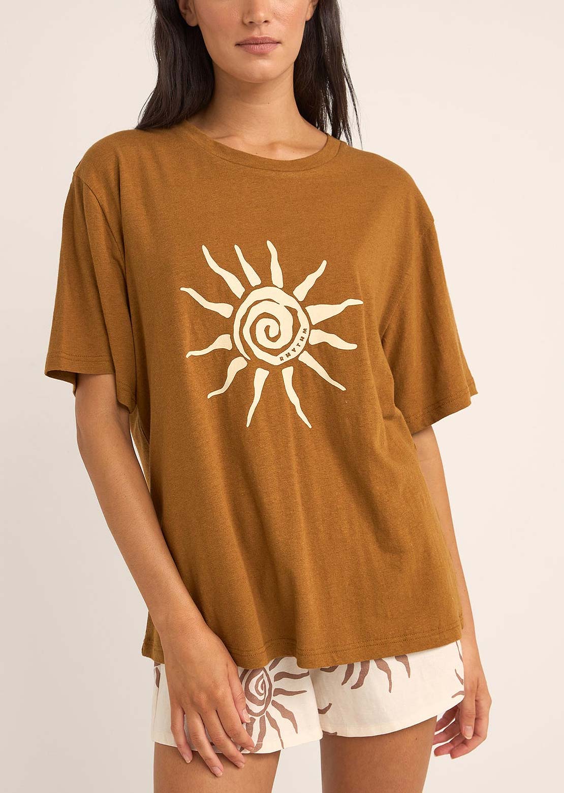 Rhythm Women's Seafarer Oversized T-Shirt Brown