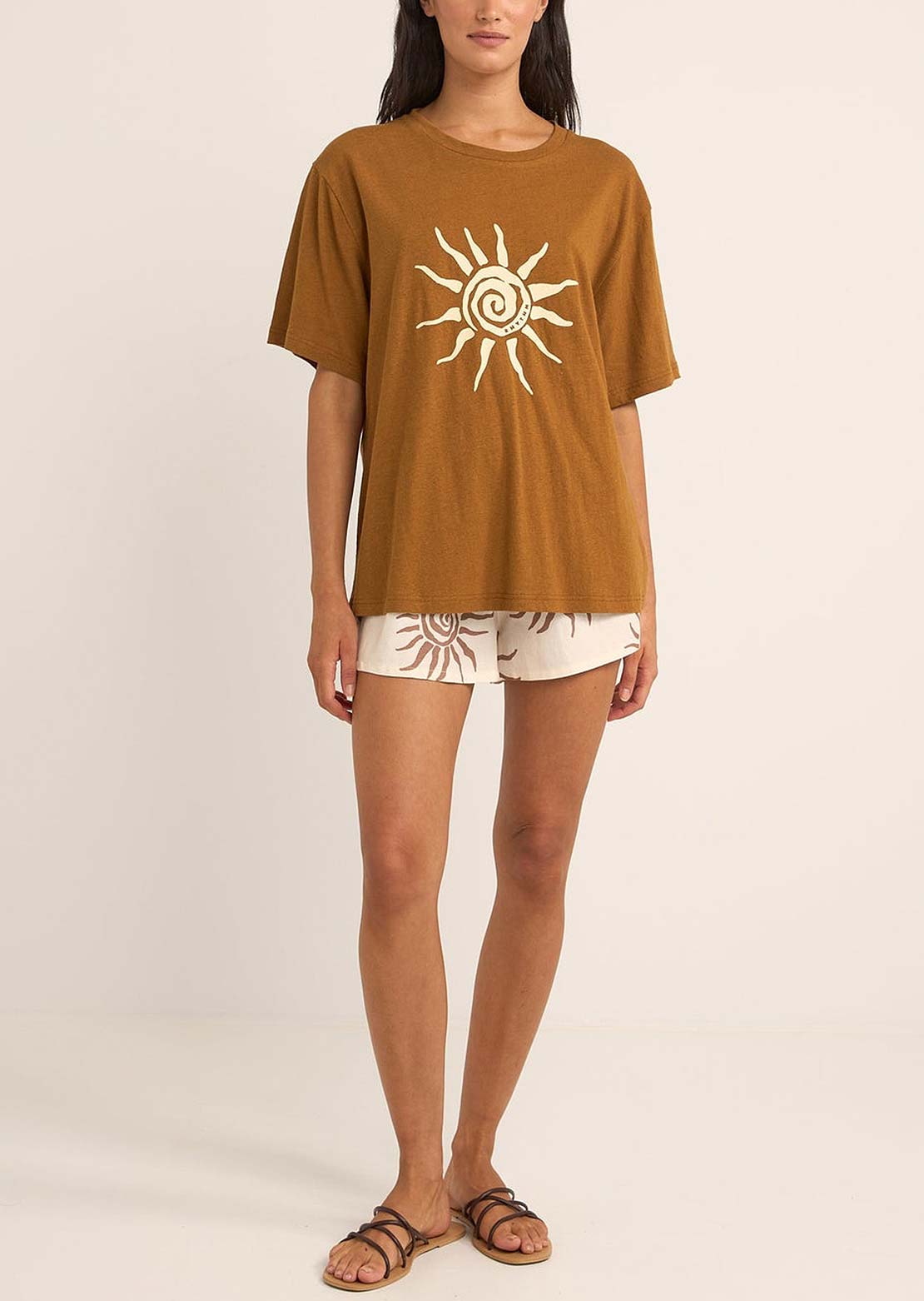 Rhythm Women's Seafarer Oversized T-Shirt Brown