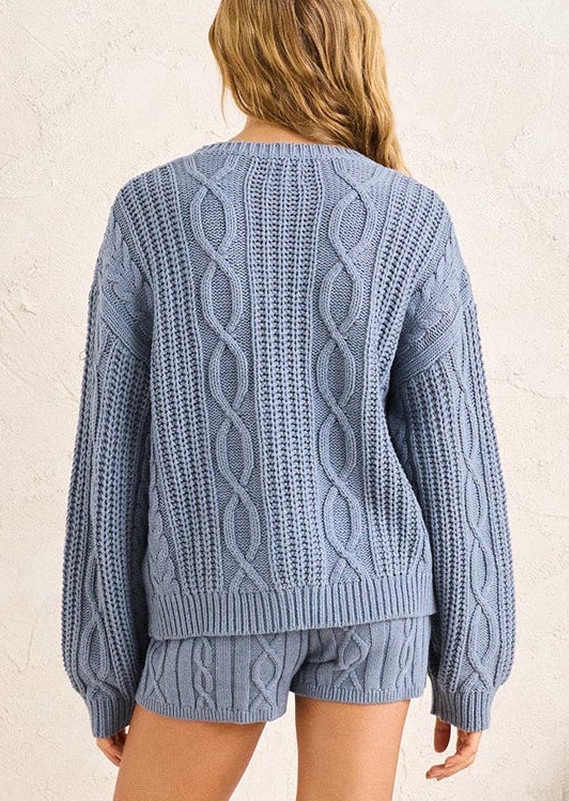 Rhythm Women's Stanley Cable Knit Sweater Slate