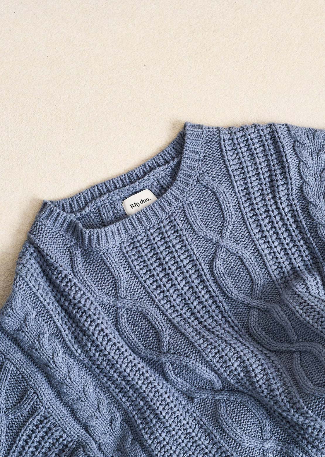 Rhythm Women's Stanley Cable Knit Sweater Slate