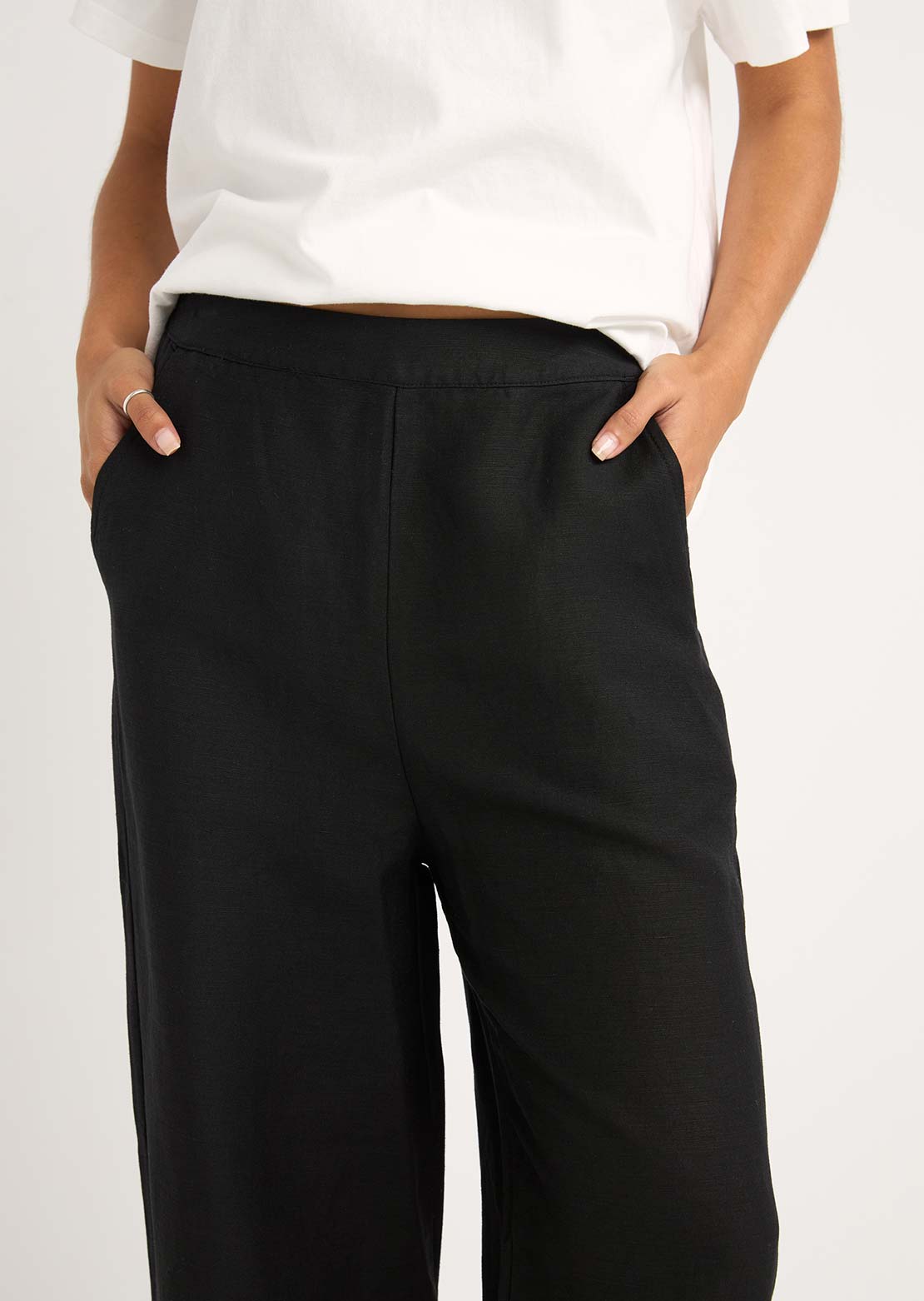 Rhythm Women's Stevie Wide Leg Pants Black