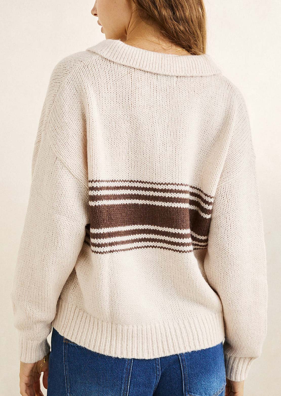 Rhythm Women's Strata Knit Collared Jumper Sweater