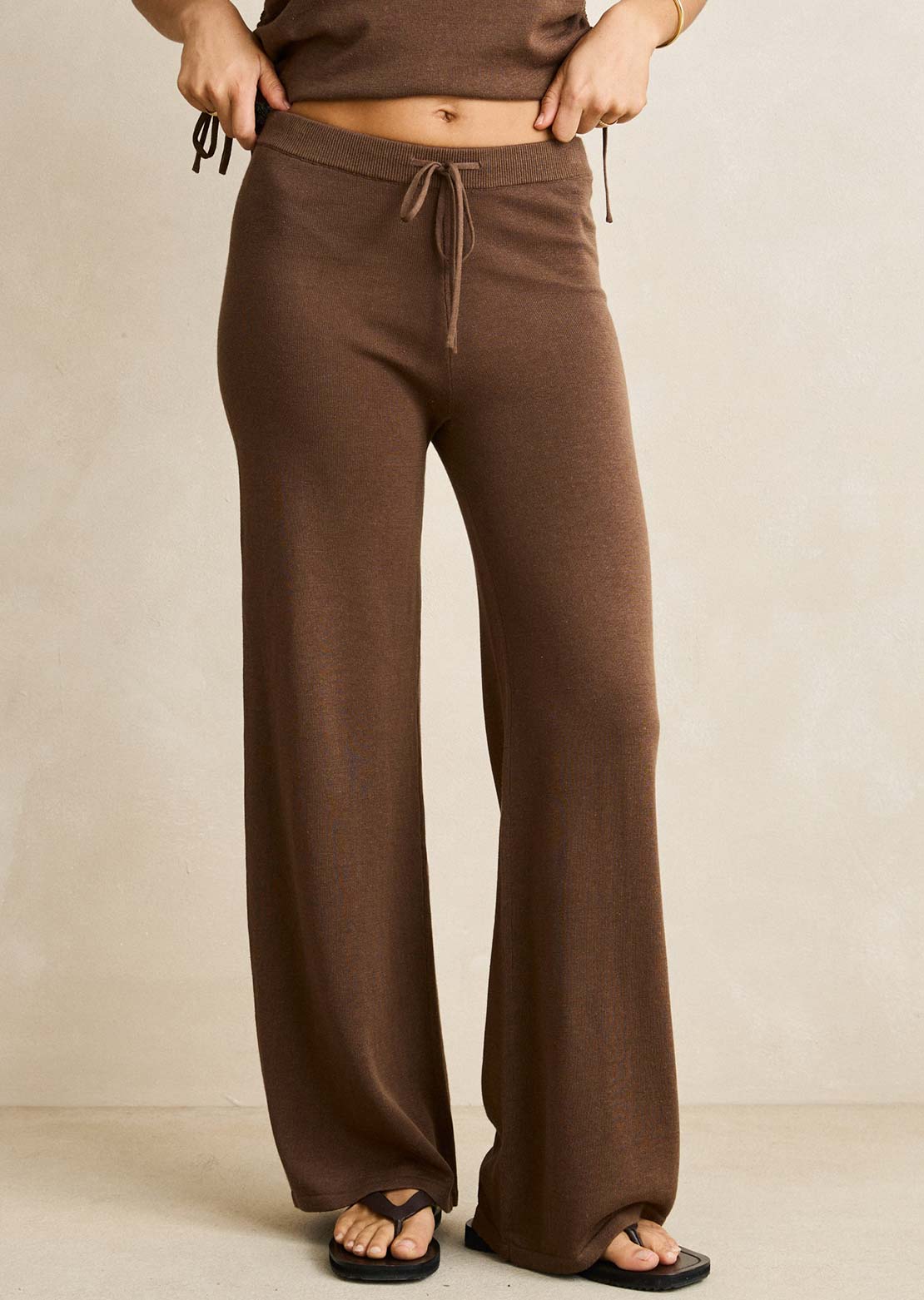 Rhythm Women's Vali Knit Pants Chocolate