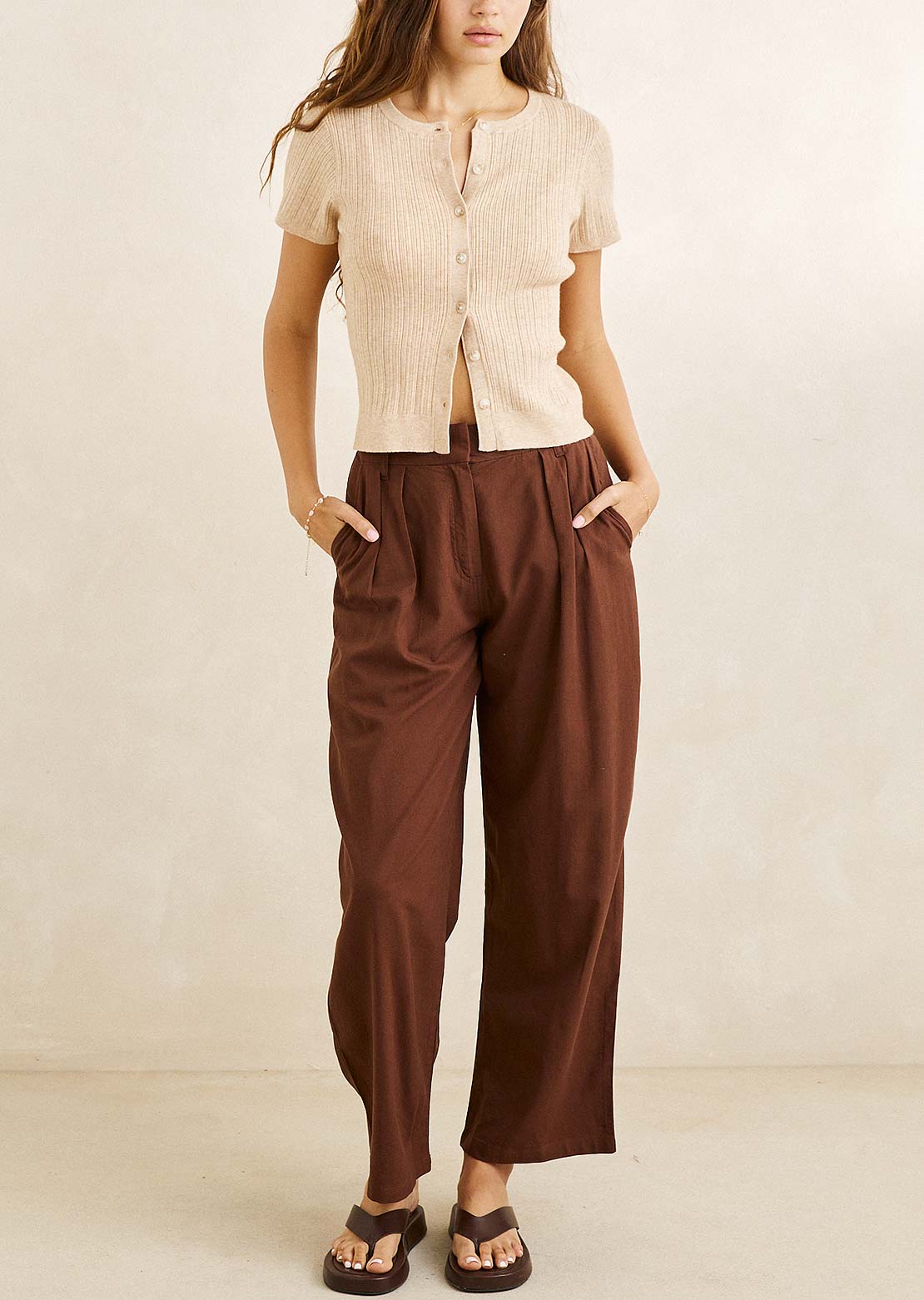 Rhythm Women's Venice Tailored Linen Pants