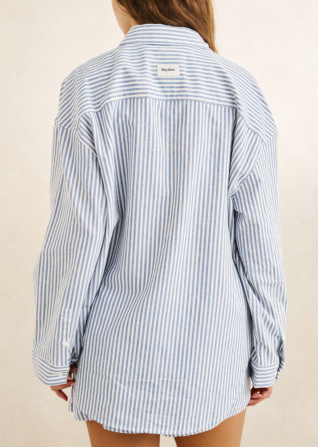 Rhythm Women's Vista Stripe Oversized Button Up Shirt