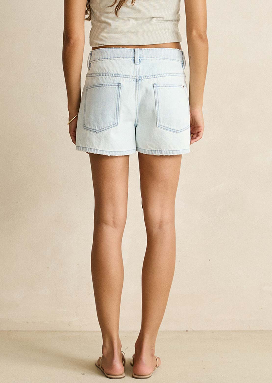 Rhythm Women's Wanderer Denim Shorts Light Wash