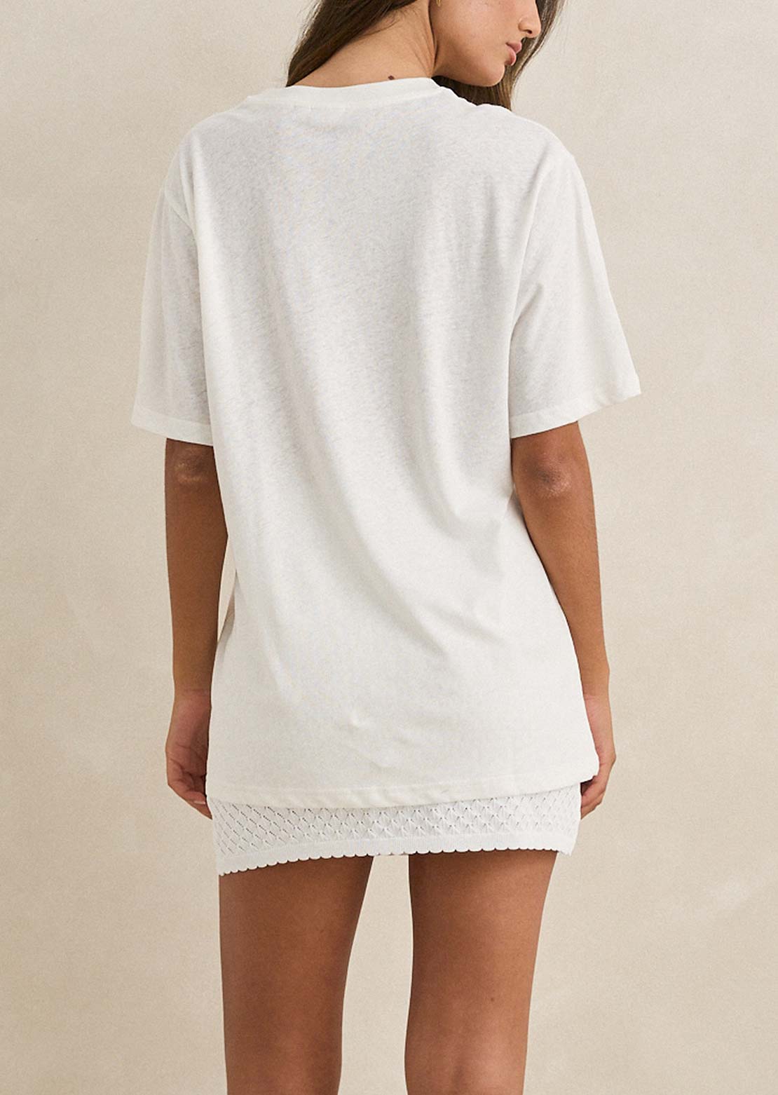 Rhythm Women's Wildflower Oversized T-Shirt Vintage White