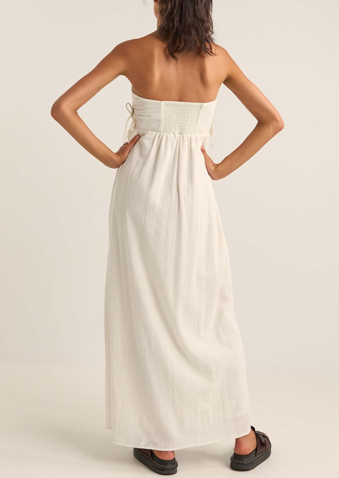 Rhythm Women's Zali Tie Side Maxi Dress Coconut