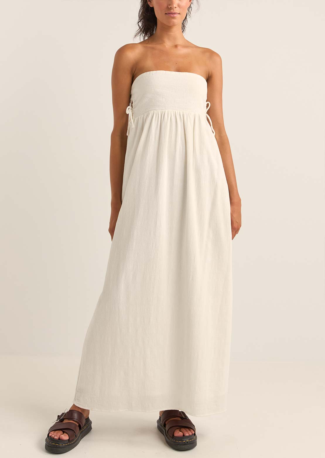 Rhythm Women's Zali Tie Side Maxi Dress Coconut