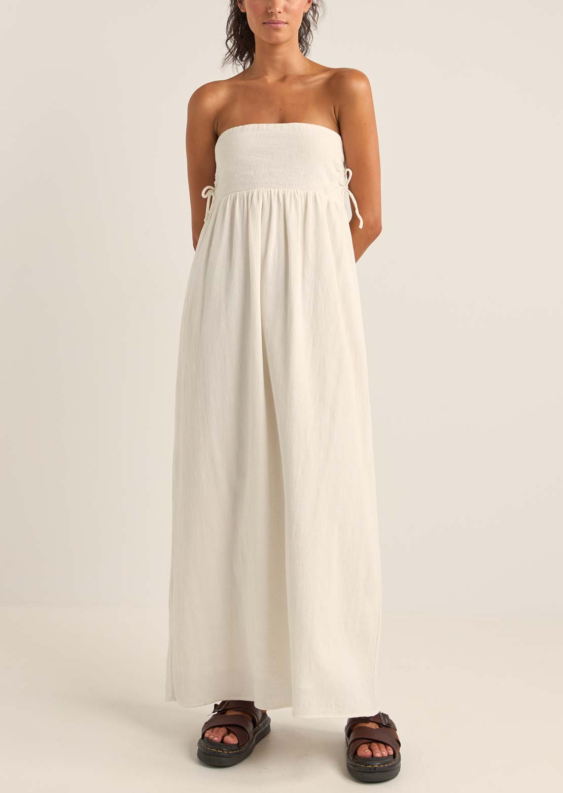 Rhythm Women's Zali Tie Side Maxi Dress Coconut
