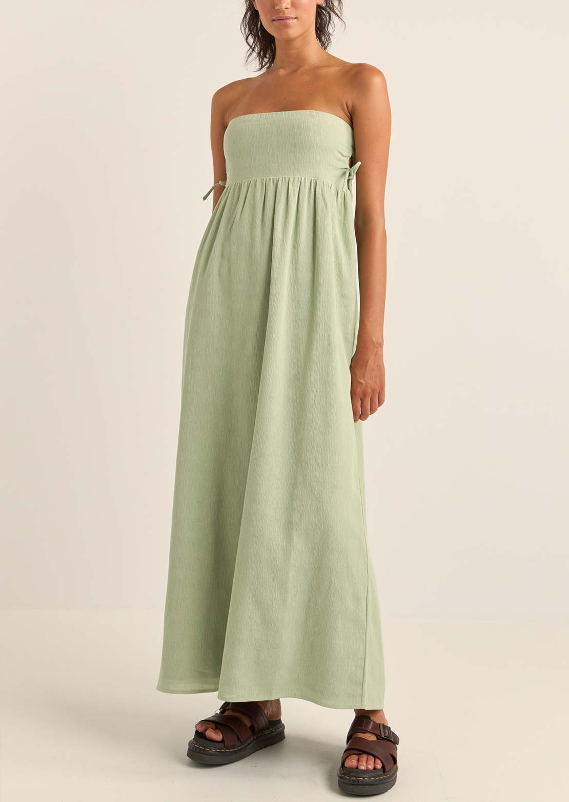 Rhythm Women's Zali Tie Side Maxi Dress Sage