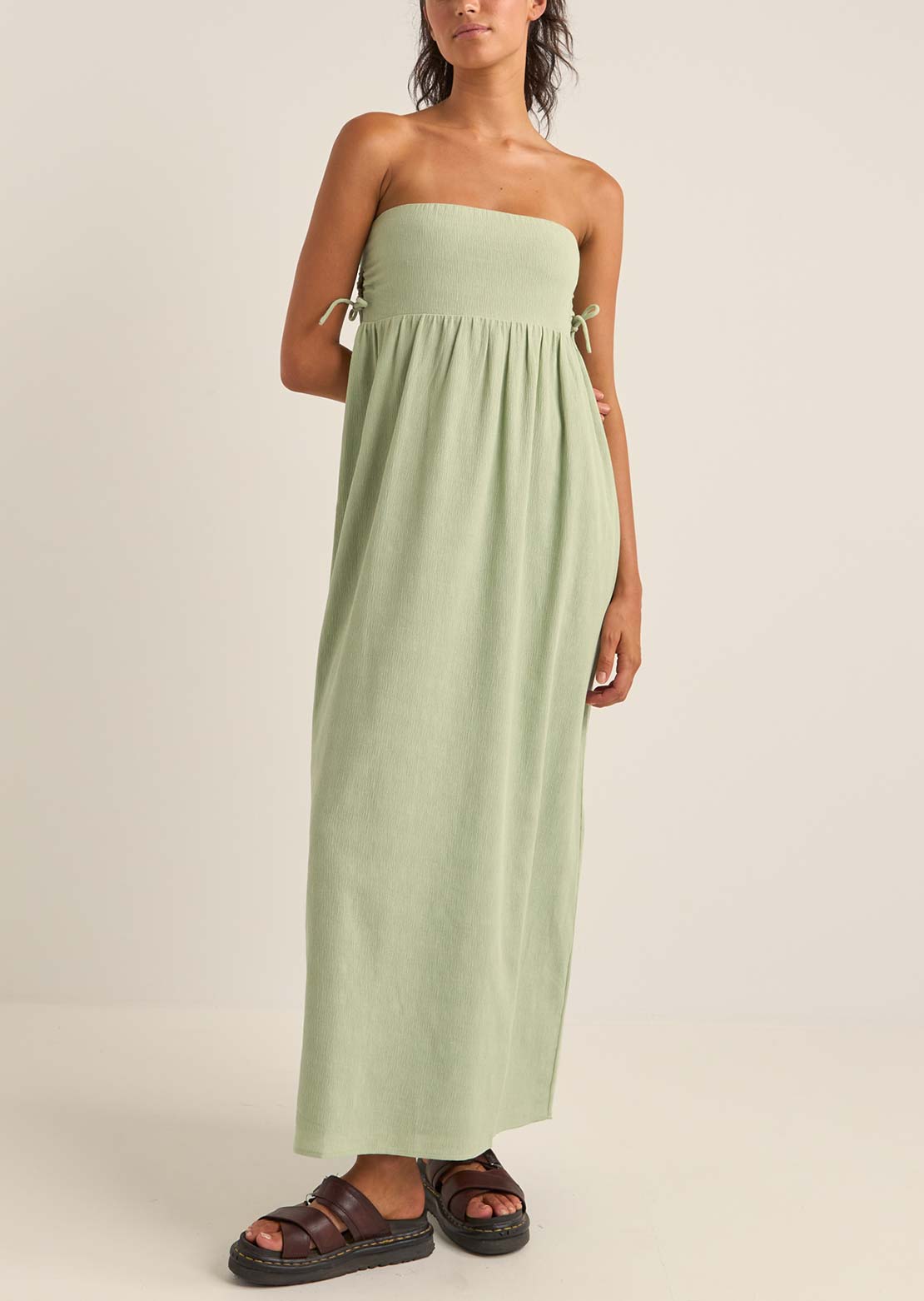Rhythm Women's Zali Tie Side Maxi Dress Sage