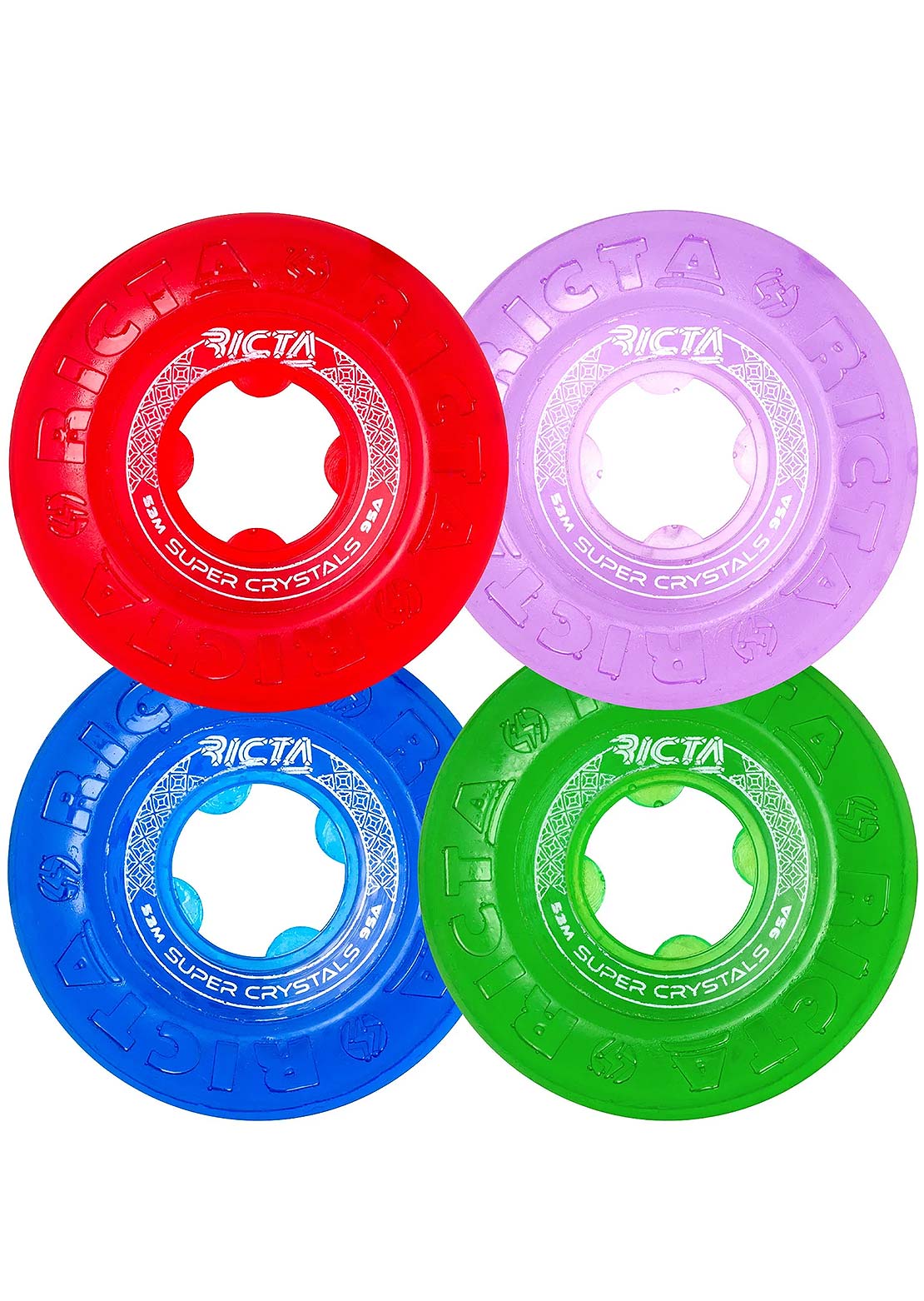 Ricta Unisex Super Crystals 95A Skateboard Wheels