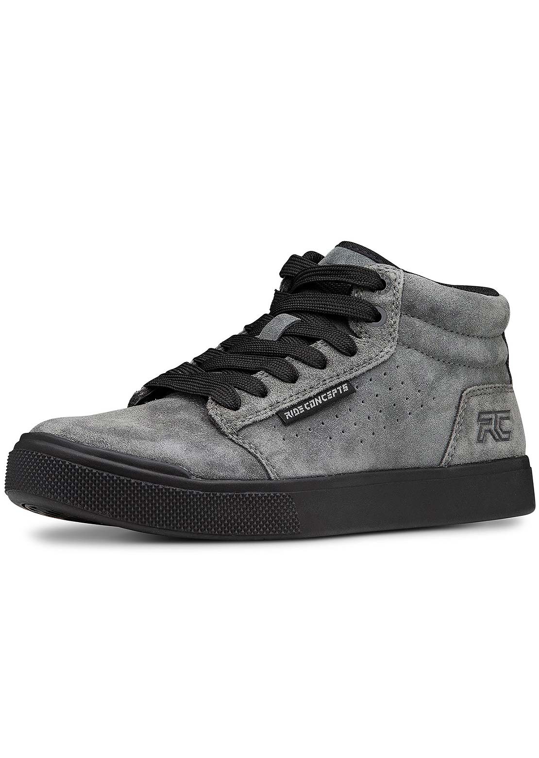 Ride Concepts Junior Vice Mid Flat Shoes Charcoal/Black