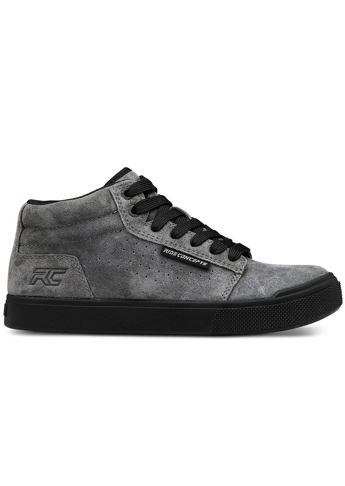 Ride Concepts Junior Vice Mid Flat Shoes Charcoal/Black
