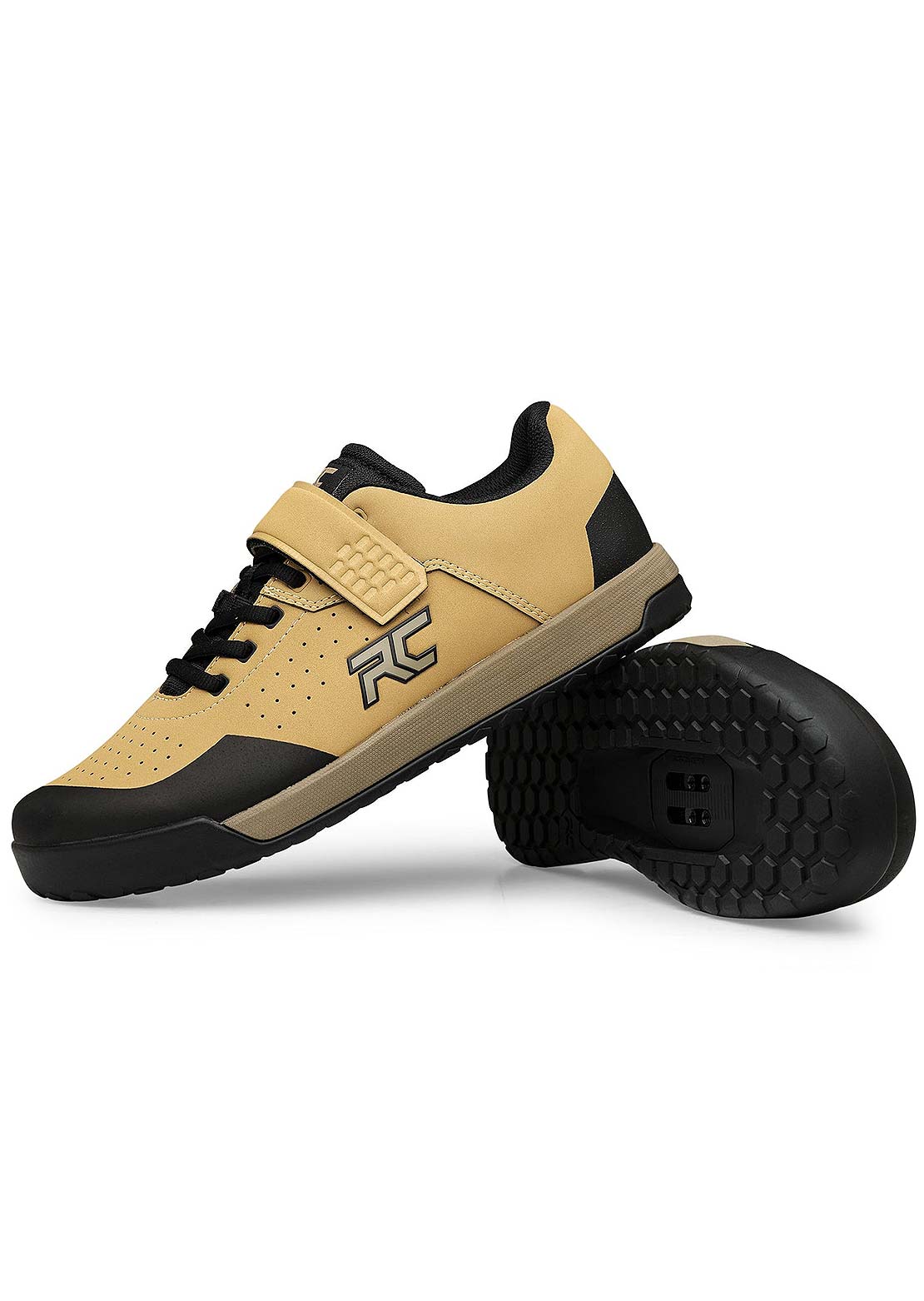 Ride Concepts Men's Hellion Clip Trail Shoes Khaki/Black