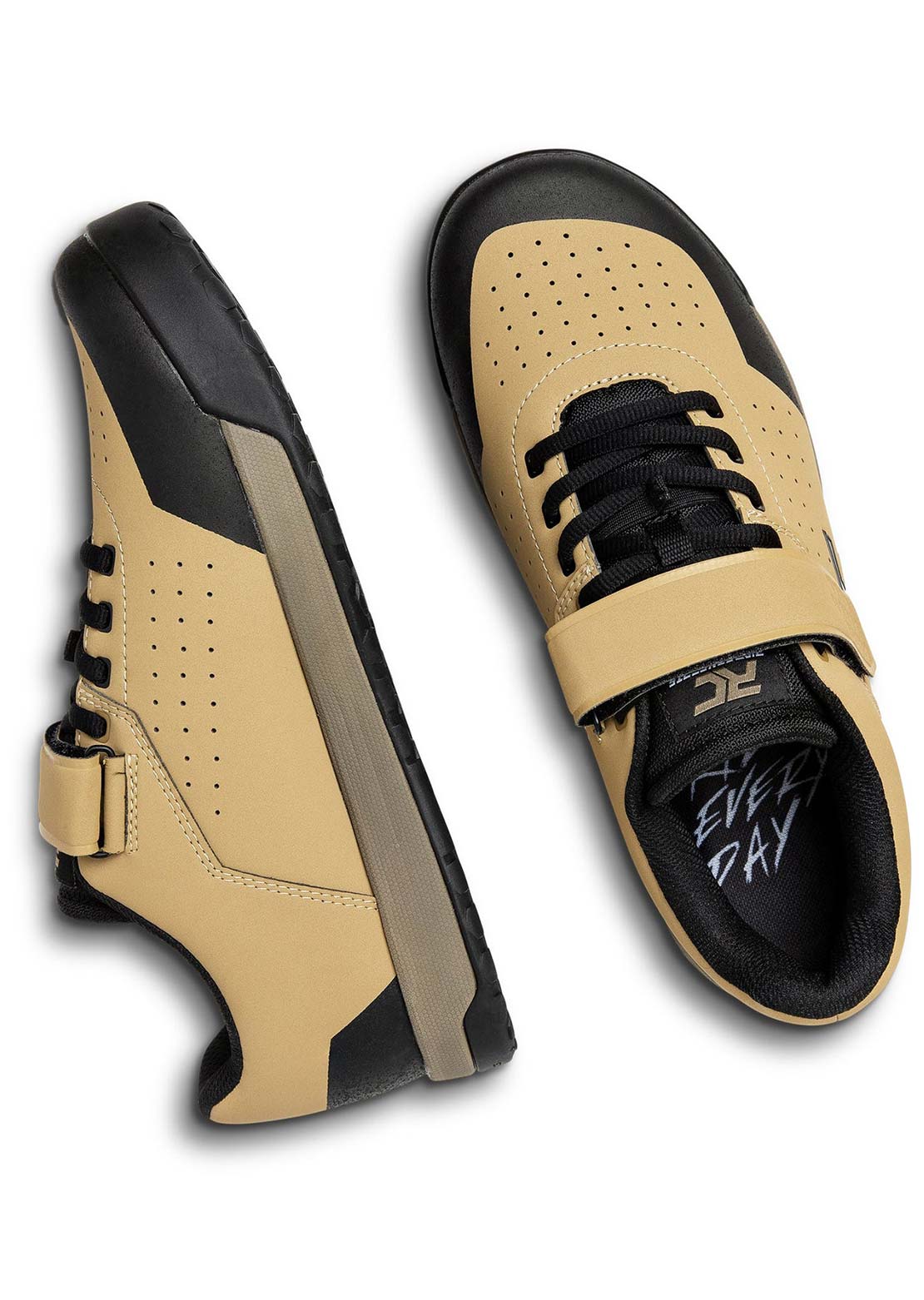 Ride Concepts Men's Hellion Clip Trail Shoes Khaki/Black