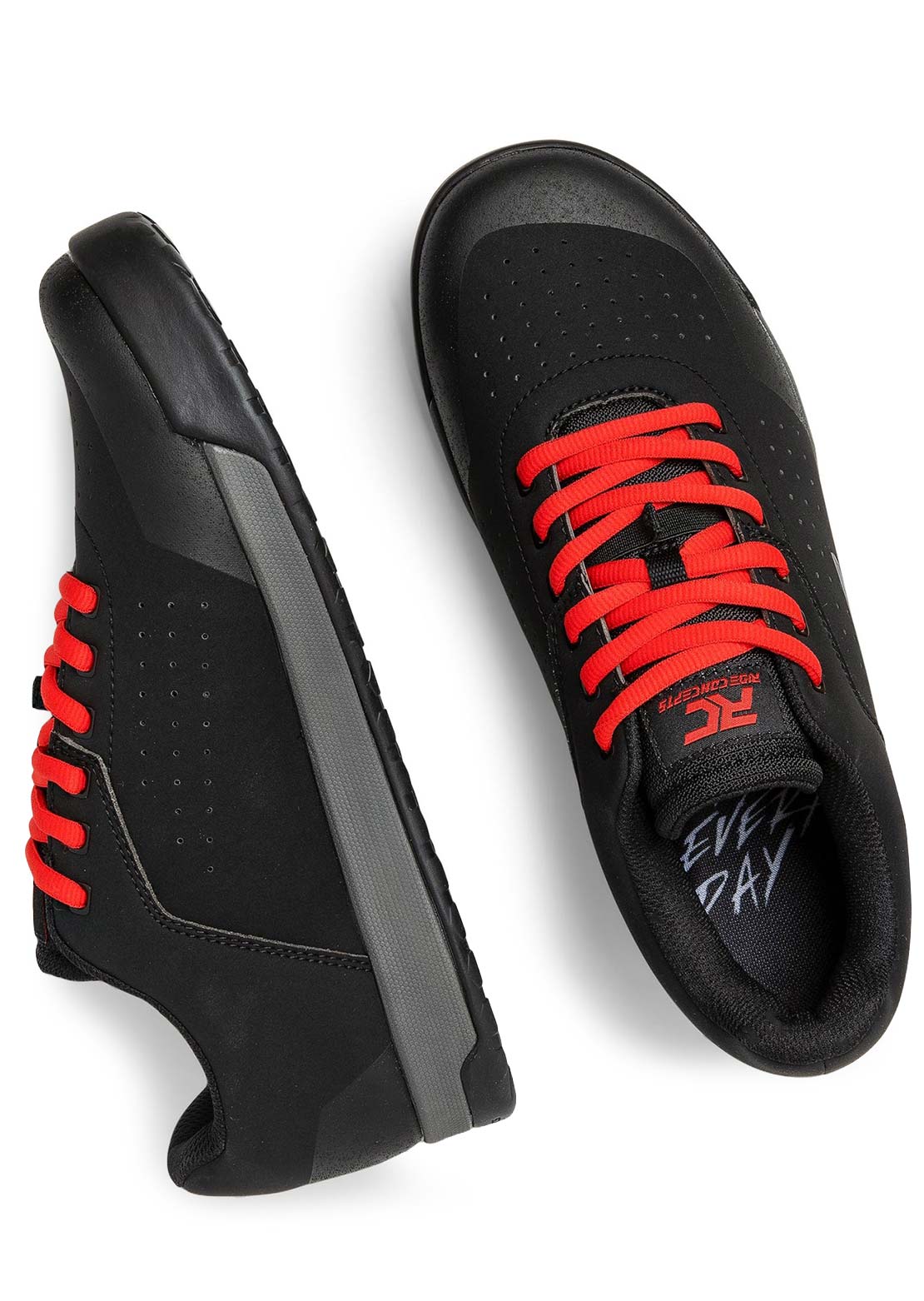 Ride Concepts Men's Hellion Flat Shoes Black/Red