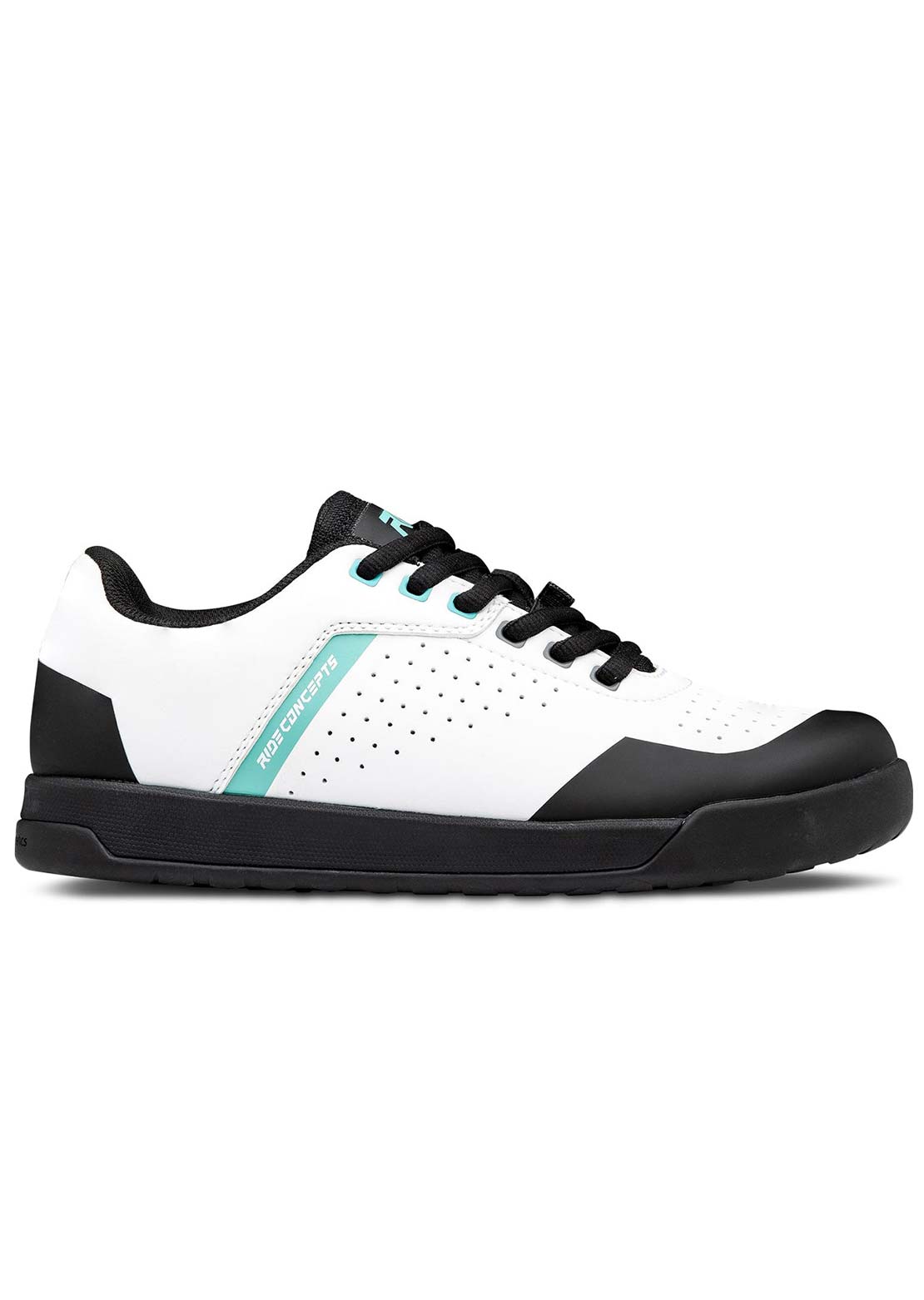 Ride Concepts Women's Hellion Elite Flat Shoes White/Aqua