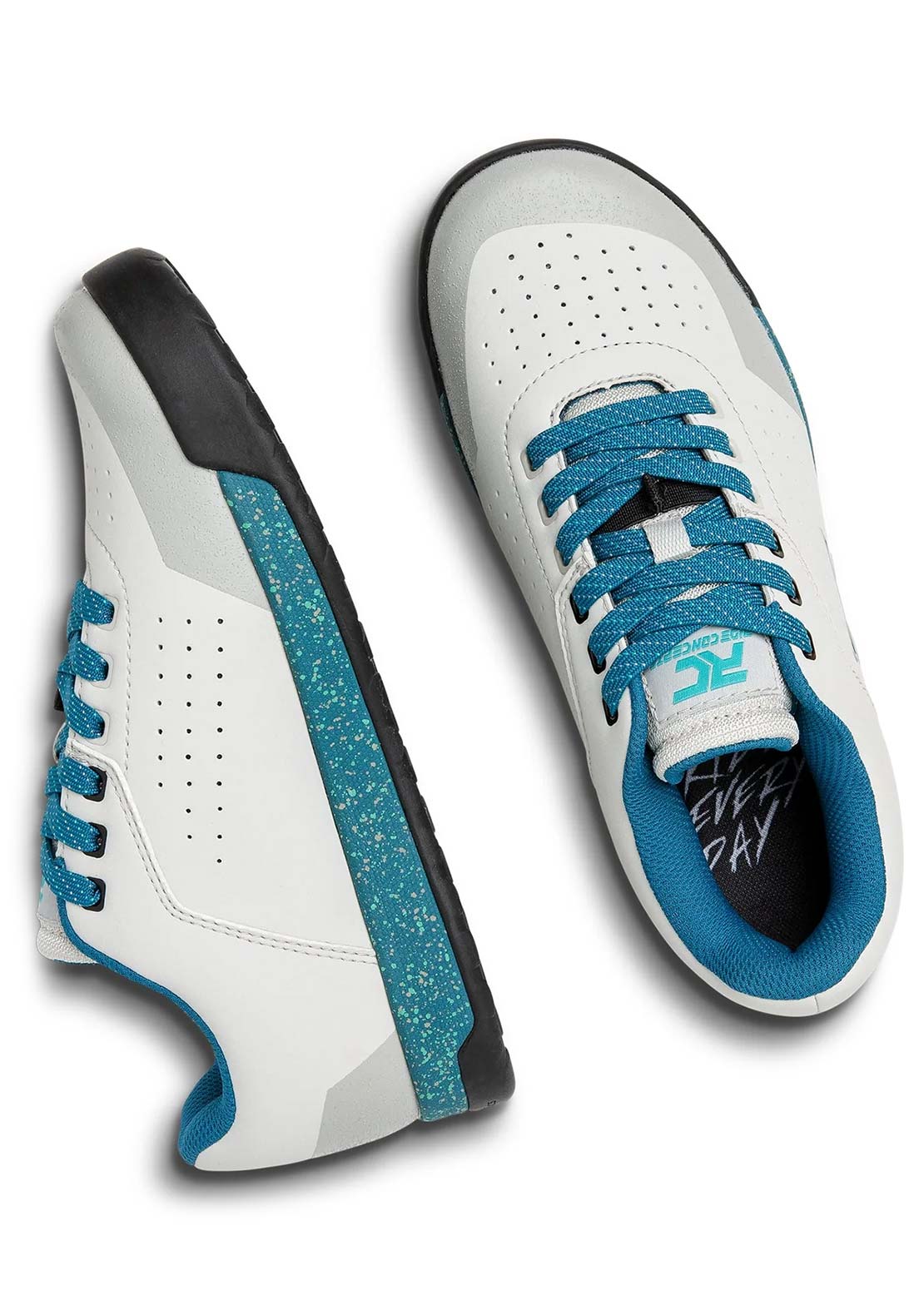 Ride Concepts Women's Hellion Flat Shoes Grey/Tahoe Blue