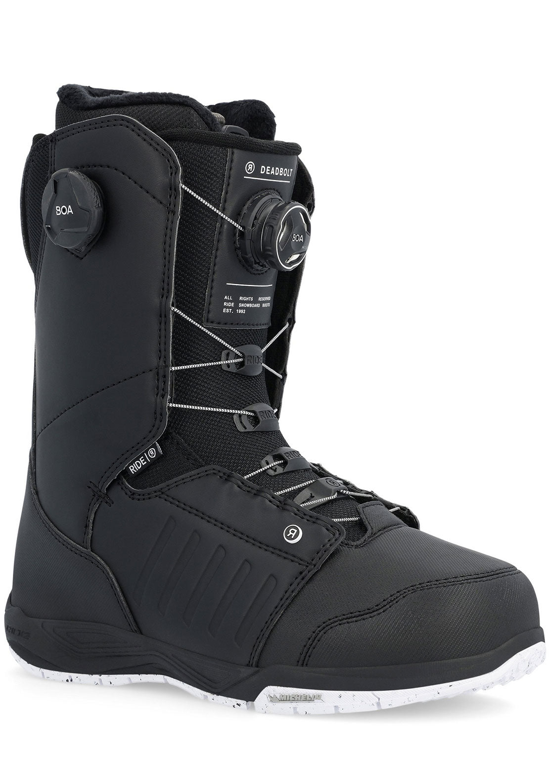 Ride Men's Deadbolt Zonal Snowboard Boots Black