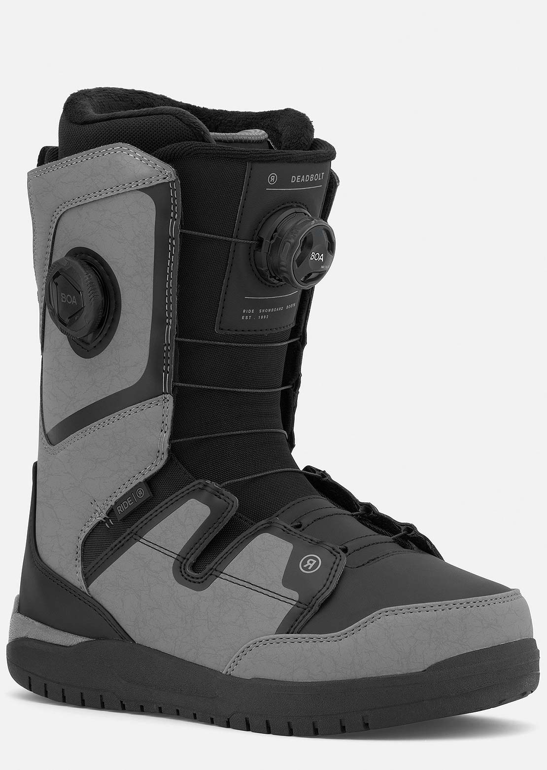 Ride Men's Deadbolt Zonal Snowboard Boots Grey