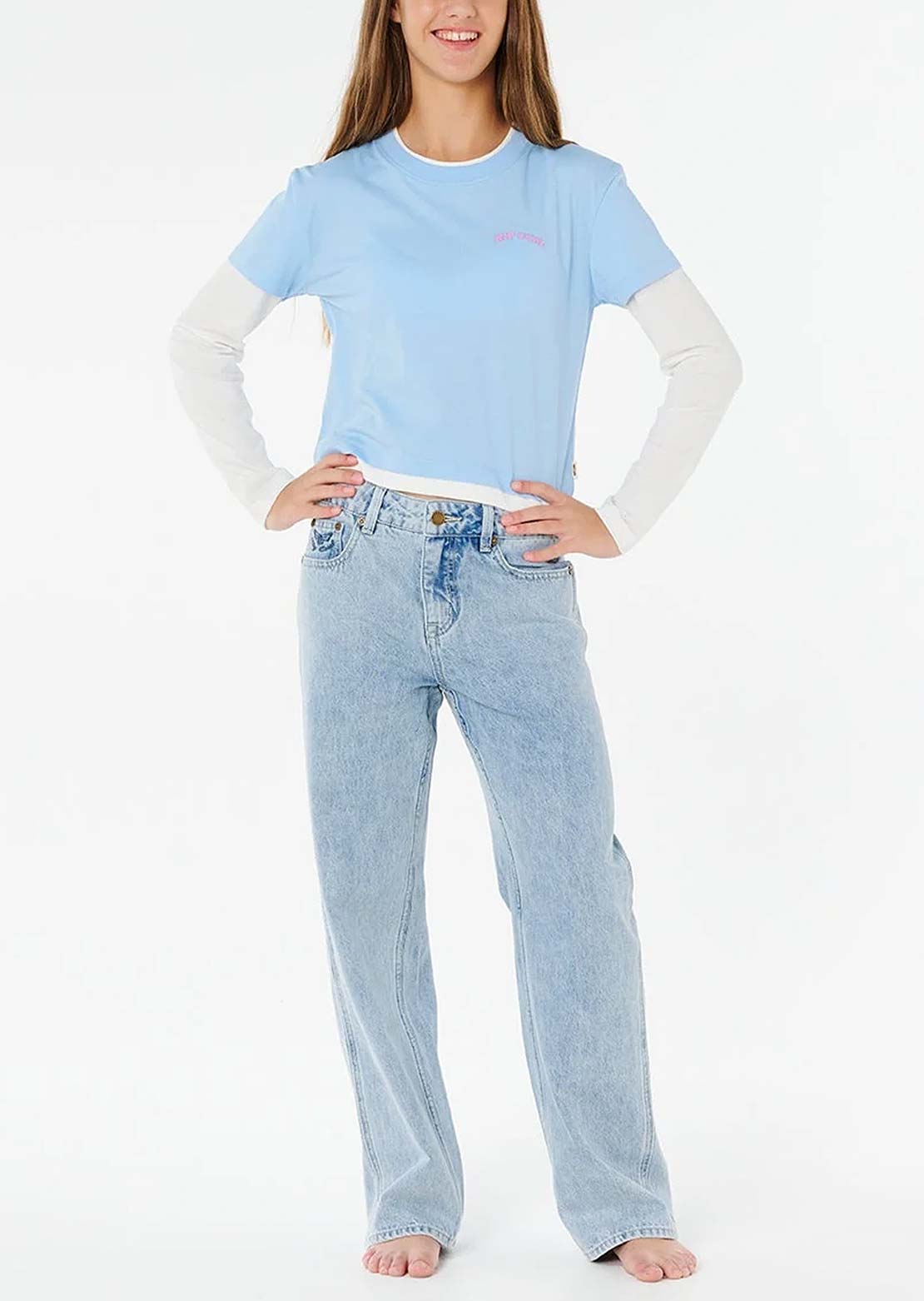 Rip Curl Junior Aggie Relaxed Jeans Vintage Blue