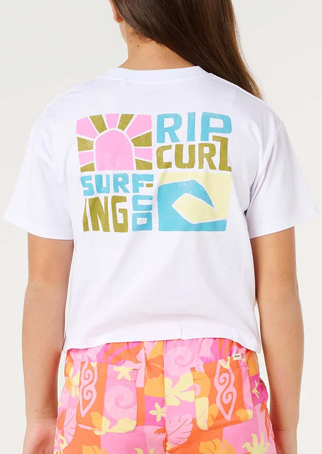 Rip Curl Junior Catalina Island Crop T-Shirt White