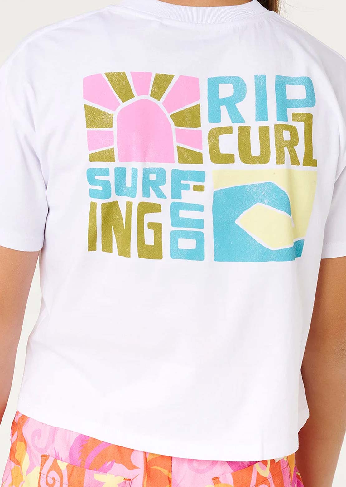 Rip Curl Junior Catalina Island Crop T-Shirt White