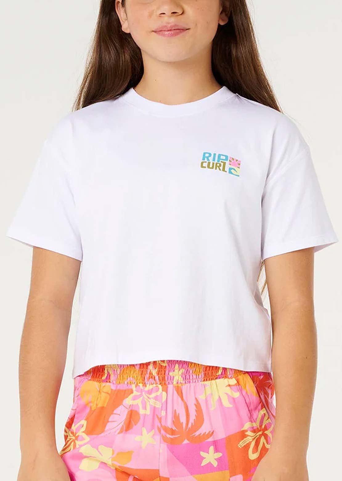 Rip Curl Junior Catalina Island Crop T-Shirt White
