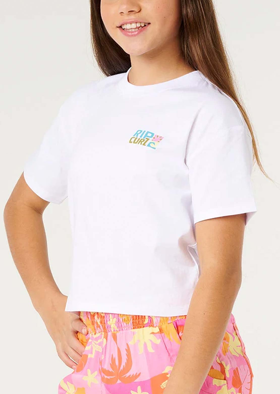 Rip Curl Junior Catalina Island Crop T-Shirt White
