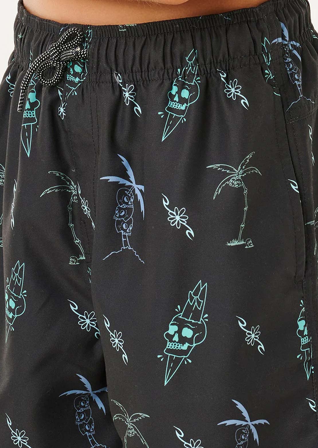 Rip Curl Junior Eternal Shred Volley Shorts Washed Black