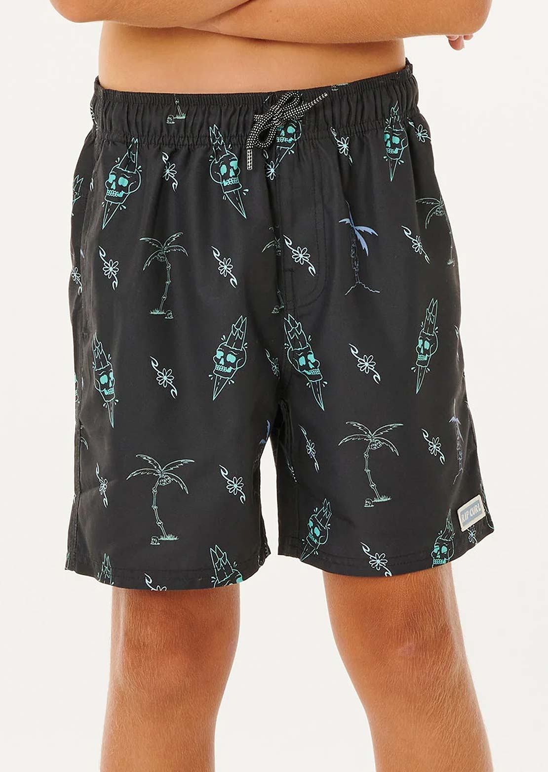 Rip Curl Junior Eternal Shred Volley Shorts Washed Black