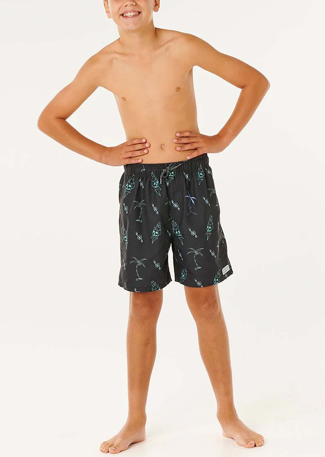Rip Curl Junior Eternal Shred Volley Shorts Washed Black