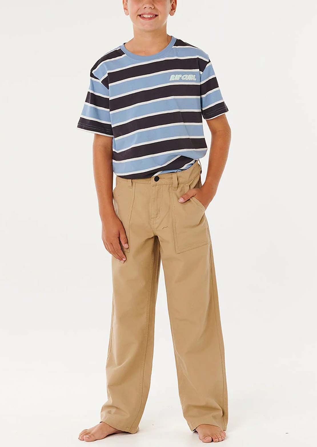 Rip Curl Junior Hyped Canvas Pants Khaki Sand